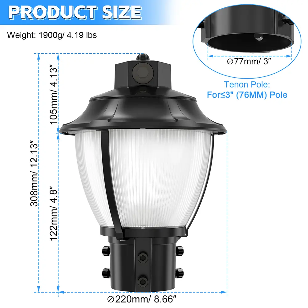 PAL LED Post Top Lights (7) PAL LED Post Top Lights (7) of theonlighting.com